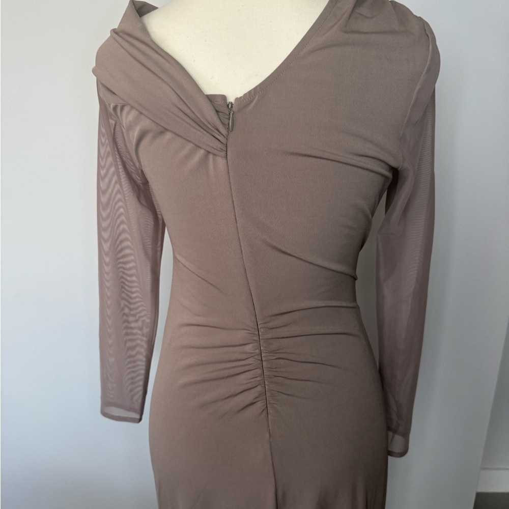 Self-Portrait One-Shoulder Ruched Midi Dress – Size 6 - Picture 10 of 17